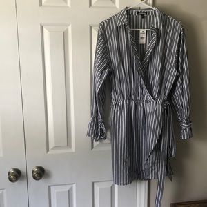 Brand new long sleeves striped Express mini dress